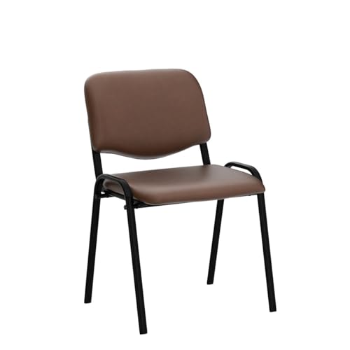 VINGLI 5-Pack Waiting Room Chairs, Stackable Chair for Office, Pu-Rustic | Stacking Chairs, Armless Church Chairs, Space-saving, Guest & Reception, Office Lobby, Business Hall - color: Pu-rustic, size: 5-pack