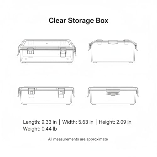 Stackable Clear Plastic Storage Bins with Lids, Transparent PP Organizer Boxes for Drawers, Shelves, and Desktops - size: 9.33 x 5.63 x 2.09 in
