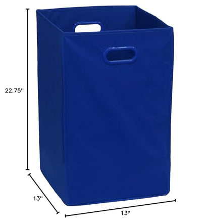 Simple Houseware Foldable Closet Laundry Hamper Basket, Dark Blue - color: Dark Blue