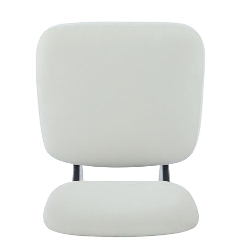 Christopher Knight Home Mores Low Profile Accent Chair Set of 2, Modern Living Room Armless Lounge Chair, Fabric Comfy Reading Chair for Bedroom, Wooden Frame and Thick Padded Seat, Black+White - color: Black+white N