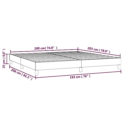 King Size Bed Frame Upholstered Platform Bed, Modern Light Grey Fabric Bed Base, Sturdy Engineered Wood Construction with Support Legs, Easy Assembly - size: King