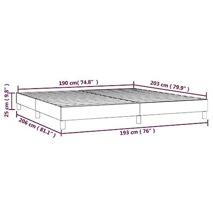 King Size Bed Frame Upholstered Platform Bed, Modern Light Grey Fabric Bed Base, Sturdy Engineered Wood Construction with Support Legs, Easy Assembly - size: King