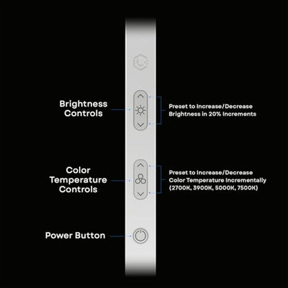 LUME CUBE Edge 2.0 LED Desk Lamp | Dimmable Home Office Desk Light with USB Charging Port & Strong Swing Arm | Adjustable Color Temperature and Brightness | Circle Webcam Light - White - size: White - Single