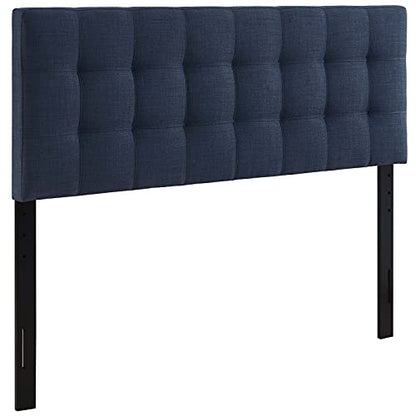 Modway Lily Tufted Linen Fabric Upholstered King Headboard in Navy - color: Navy, size: King