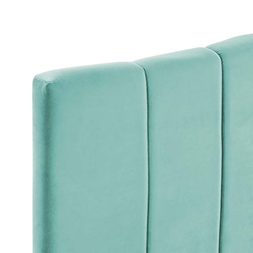 Camilla Channel Tufted Performance Velvet King/California King Headboard - Sophisticated Retro Glamour, Stain-Resistant Velvet, Adjustable Mounting Positions.