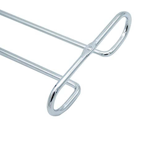 10 Inch Wine Glass Rack Under Cabinet Shelf Stemware Storage Hanging Hanger Organizer Glasses Holder with Drying Under Counter Metal for Kitchen and Bar Set of 4 Silver - size: Set of 4 silver, style: Double Opening