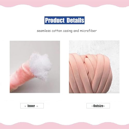 Arm Knitting Yarn, for DIY Blanket,Craft and Other Project, not Finished Goods,Shell Pink 2.2LB - color: Shell Pink, size: 2.2lb