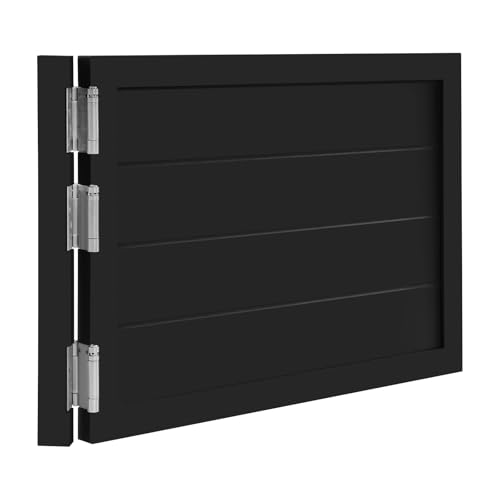 Room Divider Door White | Black Space Saving Sliding Partition Door for Doorways | Farmhouse Style Half Door w/Pull Rope | No-Drill Interior Door for Home Office & Studio (Black, 35.4x23.6in) - color: Black, size: 35.4x23.6in