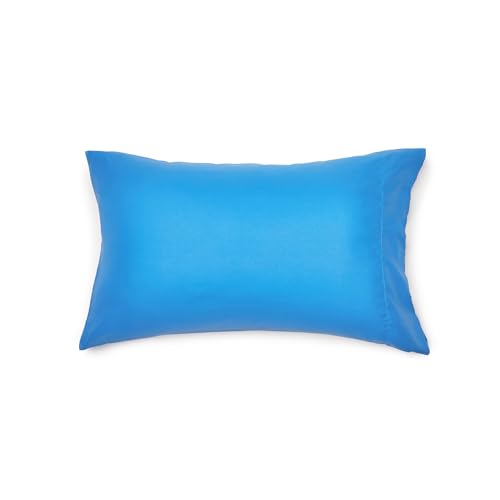 Amazon Basics 5-Piece Microfiber Kid's Bed-in-a-Bag Bedding Set, Twin, Blue, Solid - color: Blue, size: Twin