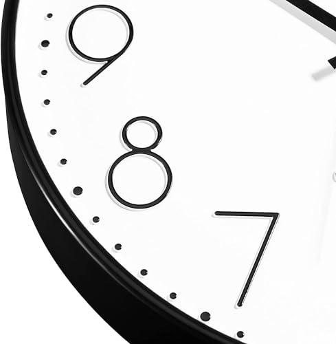 Lumuasky 2 Pack Black Wall Clock,12 Inch Silent Non Ticking Quartz Battery Operated Round Analog Classic Clock for Classroom School Office Living Room Bedroom Home - color: Black-2, size: 12 Inch