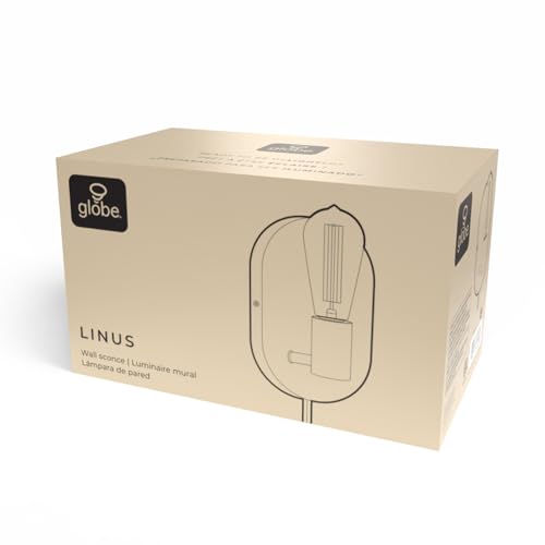 Globe Electric 65000134 1-Light Plug-in or Hardwire Wall Sconce, Matte White, 6ft White Fabric Covered Cord, Inline On/Off Rocker Switch, Bedroom, Living Room, Mounted Lamp