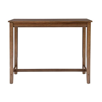 Linon Claridge Rustic Wood 36 inch Height Pub Table - color: Rustic Brown, size: Counter Height