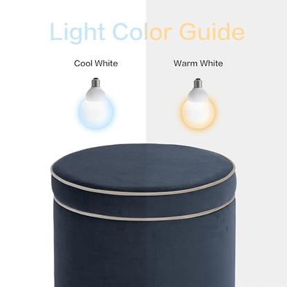 Spatial Order 18" Velvet Storage Ottoman with Lift-Off Lid - Blue Velvet - color: Blue Velvet