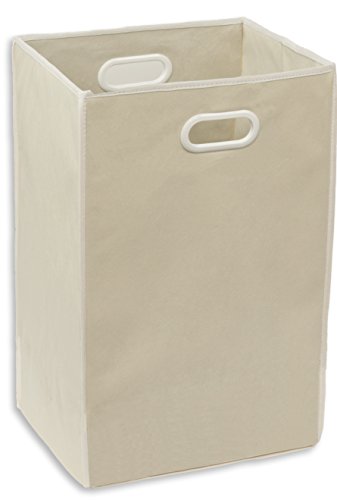 Simple Houseware Foldable Closet Laundry Hamper Basket, Beige - color: Beige