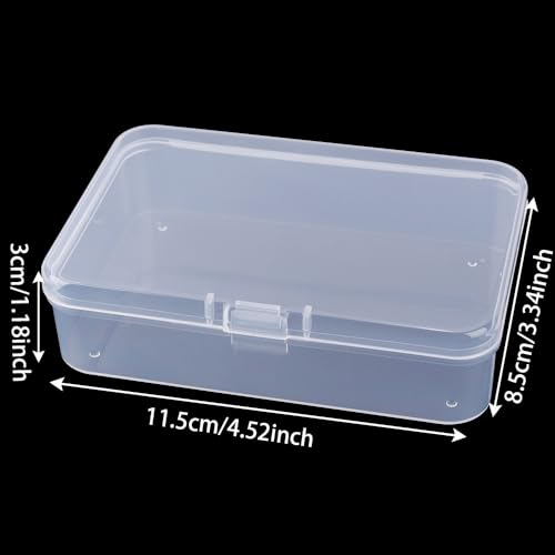 1pcs Transparent Plastic Storage Box Rectangular Dustproof Boxes Desktop Drawer Organizer Container for Home (XL,11.5 * 8.5 * 3cm) - color: XL,11.5*8.5*3cm