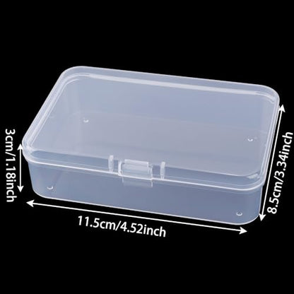 1pcs Transparent Plastic Storage Box Rectangular Dustproof Boxes Desktop Drawer Organizer Container for Home (XL,11.5 * 8.5 * 3cm) - color: XL,11.5*8.5*3cm