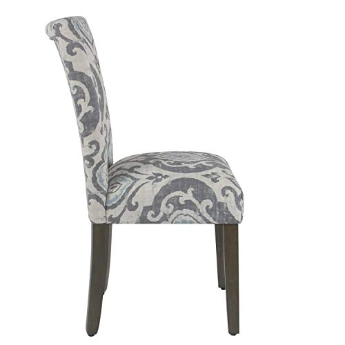 HomePop Parsons Classic Upholstered Accent Dining Chair, Set of 2, Suri Blue - color: Suri Blue, style: Pack of 2