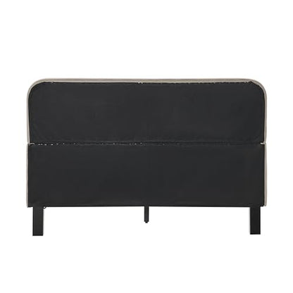 Studio Living® Adaline Upholstered Bed, Queen Size, USB A + C Power, Storage Sleeve, Velvet Fabric, Light Gray - color: Light Gray, size: Queen