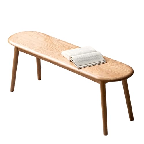 100% Solid Oak Wood Dining Bench,Wooden Bench Indoor for Entryway | Bench Indoor for Entryway and Bedroom,natural wood texture, durable seating solution for dining and entry spaces - color: Original Wood Color, size: 39.37