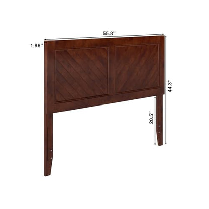 AFI, Canyon Full Solid Wood Rustic Farmhouse Headboard, Walnut - color: Walnut, size: Full