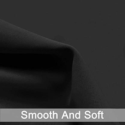 Yakamok Blackout Curtains 38x84 inch Black Thermal Drapes-Bedroom | 2 panels,room darkening,thermal insulated,noise reducing,privacy protection,grommet window treatment,living room study dining - color: Black, size: 38"W x 84"L (Pack of 2)