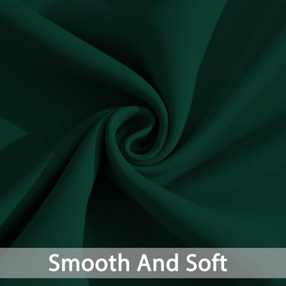 Yakamok Blackout Curtains 38x90 inch Dark Green Thermal Drapes-Bedroom | 2 panels,room darkening,thermal insulated,noise reducing,privacy protection,grommet window treatment,living room study dining - color: Dark Green, size: 36"W x 90"L (Pack of 2)