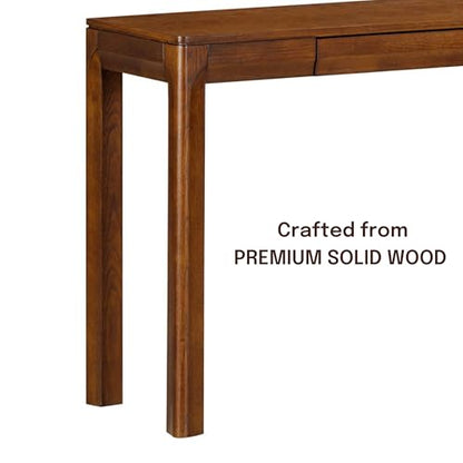 Flow 47-Inch Console Table, Modern Solid Wood Entryway Table with Hidden Drawer, Waterproof & Heat Resistant, Narrow Table for Hallway, Living Room & Foyer, Dark Walnut - color: Dark Walnut, size: 47 Inch, style: Console