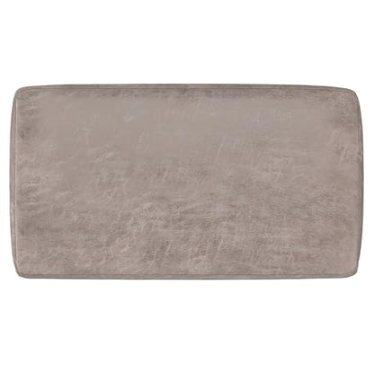 SIMPLIHOME Milltown 27" Wide Tweed Rectangle Ottoman in Ebony | Distressed grey taupe, contemporary ottoman with a cushioned seat for bedroom seating; footstool, footrest or bench. - color: Distressed Grey Taupe, style: Small Ottoman Bench