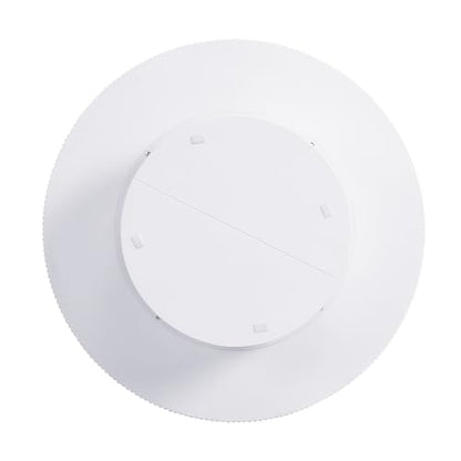 31.5" White Round Coffee Table with 6.8" Thick Tabletop & Sturdy Base, Modern Drum Center Table Circle Accent Side Table for Living Room, Minimalist Fluted Design, White - color: 31.5" Round Style 1, White