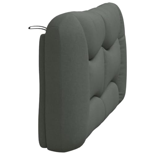 Headboard Cushion for Queen Bed, Striped Rectangular Backrest Pillow with Breathable Polyester Fabric and PP Fiber Filling for Reading and Relaxing, Dark Grey - color: Dark Gray 2