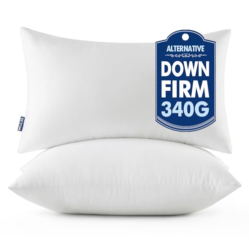 MIULEE 14x20 Throw Pillows Inserts 2 Pack, Decorative Pillows for Couch Bed | 100% Virgin Filling, Full and Fluffy, Lumbar, Back and Neck Support - size: 14x20 Inch