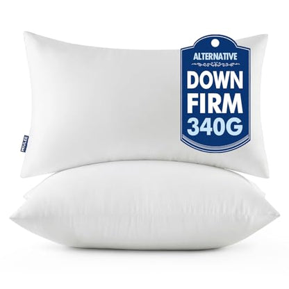 MIULEE 14x20 Throw Pillows Inserts 2 Pack, Decorative Pillows for Couch Bed | 100% Virgin Filling, Full and Fluffy, Lumbar, Back and Neck Support - size: 14x20 Inch
