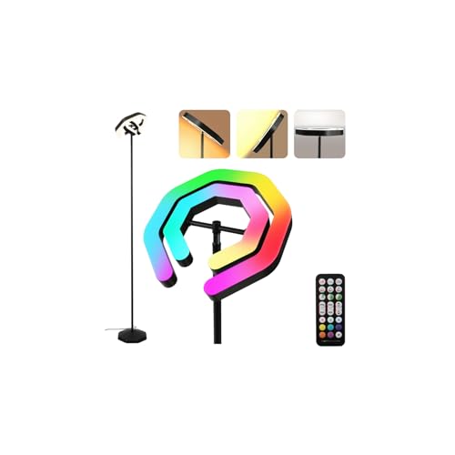 Corner Floor Lamp RGBWW 2700K-6500K Tunable White with Smart App/Remote 72 Inch Floor Lamps 16 Million Colors for Bedroom Office Gaming Party (RGB Floor Lamp) - size: RGB Floor Lamp