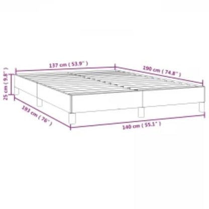 Full Upholstered Bed Frame, Dark Gray Polyester Fabric, Modern Low Profile Design, Durable Engineered Wood, 55.1x76x9.8 cm, Headboard-Free for Bedroom Furniture