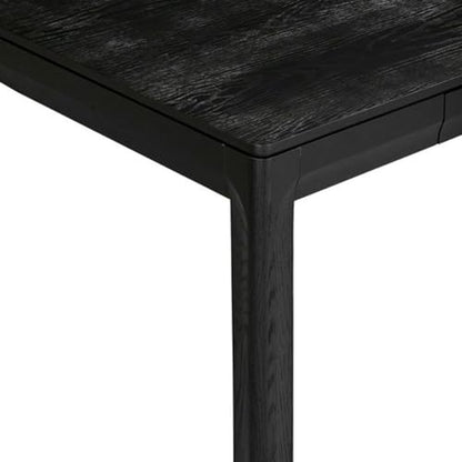 Flow Modern Wooden Rectangle Desk Table with Hidden Drawer – Waterproof & Heat Resistant, Burnt Black - color: Burnt Black, size: 47 Inch, style: Desk