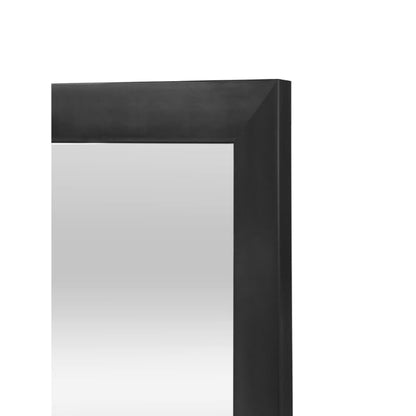 13.5"x49.5" Black Modern Full Length Door Mirror for Bedroom Living Room | Sleek Modern Frame; Space Saving Door Mount; Wide Full-body Reflection; Indoor Decor Compatibility
