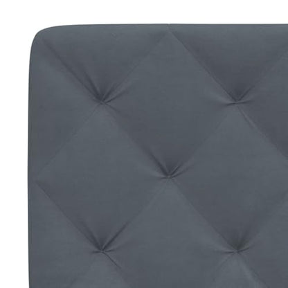 39.4 Inch Headboard Cushion, Dark Gray Velvet Upholstered Wall-Mounted Headboard, Geometric Diamond Pattern Bed Backrest Support for Reading and Bedroom Decor - size: 39.4 inches