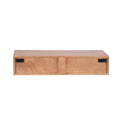 Kate and Laurel McCutcheon Modern Floating Console Table for Entryway, 30 x 9 x 6, Natural Wood, Decorative Transitional Floating Entryway Table for Use as Living Room Storage Wall Shelf