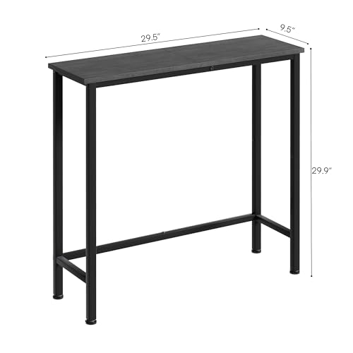 Narrow Console Table, 29.5" Small Entryway Table, Thin Hallway Tables, Slim Sofa Side Tables for Hallway, Living Room, Bedroom, Foyer, Dark Slate Grey - color: Dark Slate Grey