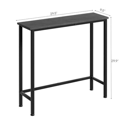 Narrow Console Table, 29.5" Small Entryway Table, Thin Hallway Tables, Slim Sofa Side Tables for Hallway, Living Room, Bedroom, Foyer, Dark Slate Grey - color: Dark Slate Grey
