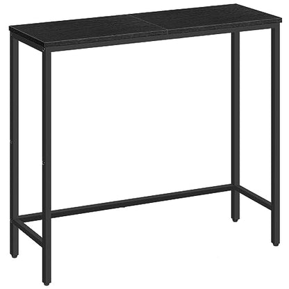 HOOBRO Narrow Console Table, 29.5" Small Entryway Table, Thin Sofa Table, Side Table, Display Table, for Hallway, Bedroom, Living Room, Foyer, Black BK75XG01 - color: Black