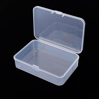 1pcs Transparent Plastic Storage Box Rectangular Dustproof Boxes Desktop Drawer Organizer Container for Home (M,9.5 * 6.5 * 2.5cm) - color: M,9.5*6.5*2.5cm