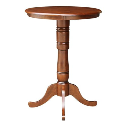 International Concepts 30-Inch Round Pedestal Dining Table, Espresso - color: Espresso