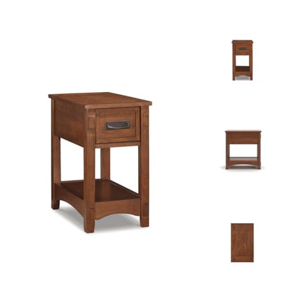 Signature Design by Ashley Breegin Narrow Sofa Side End Table, Brown, 13" - color: Brown