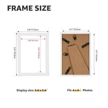 Giftgarden 4x6 Picture Frame Set of 18, Lightweight 4 by 6 Frames Bulk for Gallery, Office, Living room Wall Photo Hanging and Tabletop Display, White - color: White*18, size: 4x6