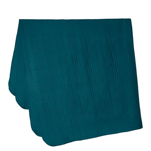 Chezmoi Collection Kingston Queen Size Bedspread Set, 3-Piece Teal Oversized Quilted Microfiber Lightweight Bedspread Coverlet (100"x106") for All Seasons - color: Teal, size: Queen