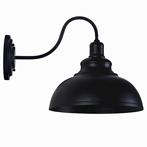 Lightess Wall Sconce with Switch,Black Hardwired Indoor Dimmable Wall Light | Handy External Dimmer Switch For Custom Brightness, Black Rustic Frame Wall Mount Lamp For Kitchen Living Room Indoor Decor - color: Black Hardwired
