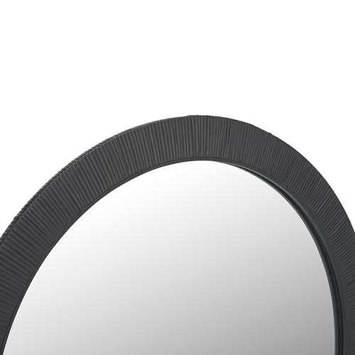 SAFAVIEH Home Collection Nellie Black 32-inch Round Decorative Accent Wall Mirror