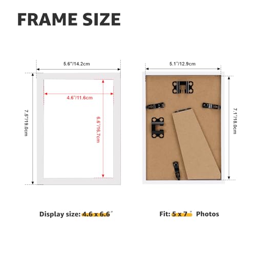 Giftgarden 5x7 Picture Frame Set of 18, Lightweight 5 by 7 Frames Bulk for Gallery Wall Photo Hanging and Tabletop Display, White - color: White*18, size: 5x7