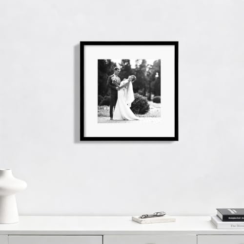eletecpro 14x14 Picture Frame Set of 6, Display 10x10 with Mat | Lightweight & Sturdy, Easy to Create Gallery Wall, Acrylic Cover, No Acid Mat, Pre-installed Hardware, Ready to Hang - size: 14x14 for 10x10